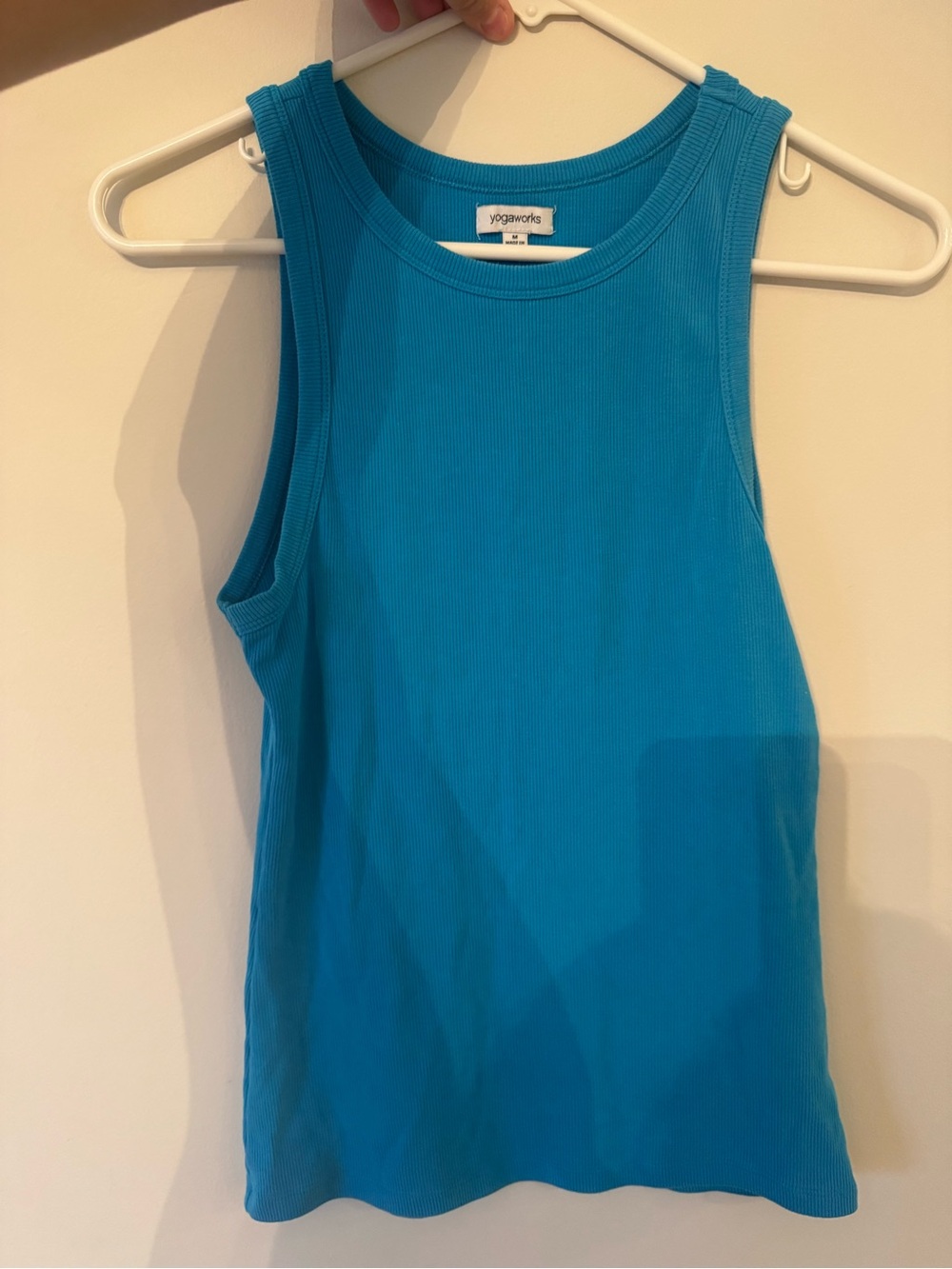 Women's Turquoise Ribbed Tank Top